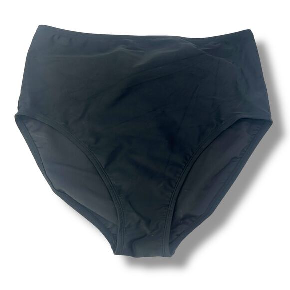 NEW Swim Solutions flyaway tankini swimsuit 10 Black High Waist Bottoms beyond - Picture 14 of 15